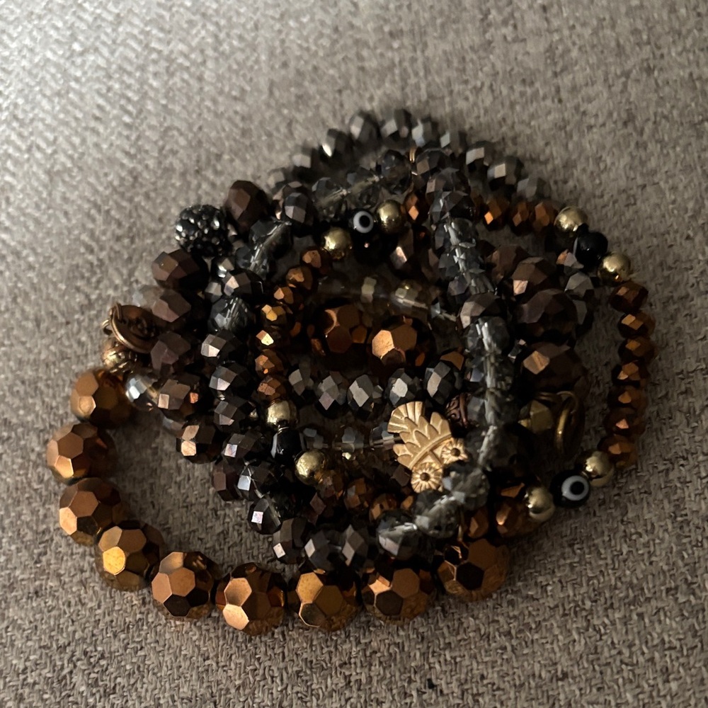 Elegant Multi-Color Beaded Bracelet Set